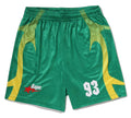 A BATHING APE APE FLAME MONOGRAM JACQUARD RELAXED FIT FOOTBALL SHORTS