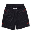 A BATHING APE APE FLAME MONOGRAM JACQUARD RELAXED FIT FOOTBALL SHORTS