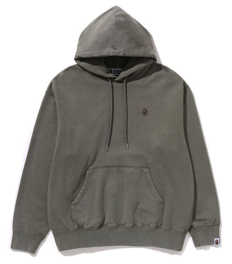 A BATHING APE GARMENT DYE ONE POINT RELAXED FIT PULLOVER HOODIE