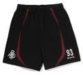 A BATHING APE HEAVY WASH HAND DRAW FOOTBALL LOGO RELAXED FIT SWEAT SHORTS