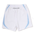 A BATHING APE HEAVY WASH HAND DRAW FOOTBALL LOGO RELAXED FIT SWEAT SHORTS