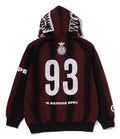 A BATHING APE HAND DRAW FOOTBALL SHARK RELAXED FIT FULL ZIP HOODIE
