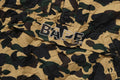 A BATHING APE CRINKLE EFFECT 1ST CAMO HALF ZIP HOODIE JACKET
