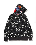 A BATHING APE CITY CAMO SHARK REGULAR FIT FULL ZIP HOODIE