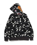 A BATHING APE CITY CAMO SHARK REGULAR FIT FULL ZIP HOODIE