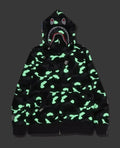 A BATHING APE CITY CAMO SHARK REGULAR FIT FULL ZIP HOODIE