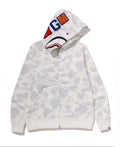 A BATHING APE CITY CAMO SHARK REGULAR FIT FULL ZIP HOODIE