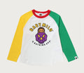 A BATHING APE BAPE KIDS BABY MILO DINOSAUR RAGLAN LS TEE