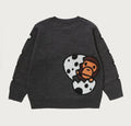A BATHING APE BAPE KIDS BABY MILO DINOSAURS KNIT SWEATER