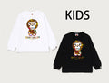 A BATHING APE BAPE KIDS MILO MULTI DINOSAUR PATTERN BABY MILO LS TEE