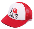 A BATHING APE I LOVE BAPE MESH CAP