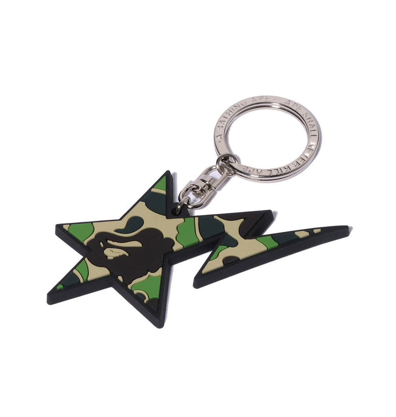 A BATHING APE ABC CAMO STA RUBBER KEYCHAIN