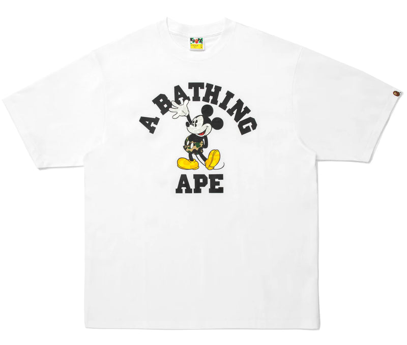 A BATHING APE BAPE x DISNEY MICKEY MOUSE COLLEGE RELAXED FIT TEE