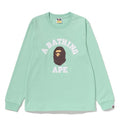 A BATHING APE Ladies' COLLEGE L/S TEE