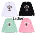 A BATHING APE Ladies' COLLEGE L/S TEE