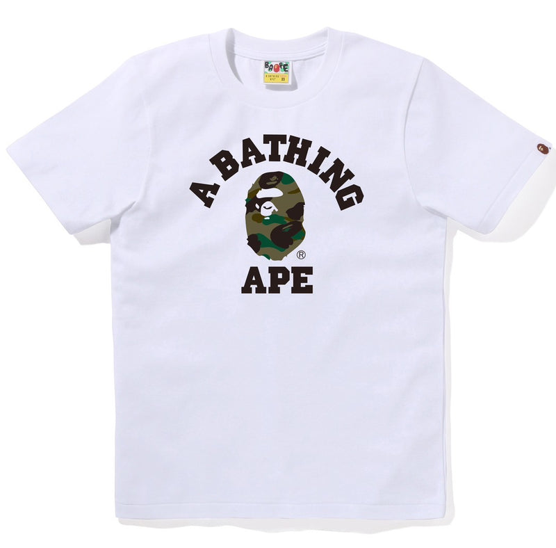 A BATHING APE Ladies' 1ST CAMO COLLEGE TEE