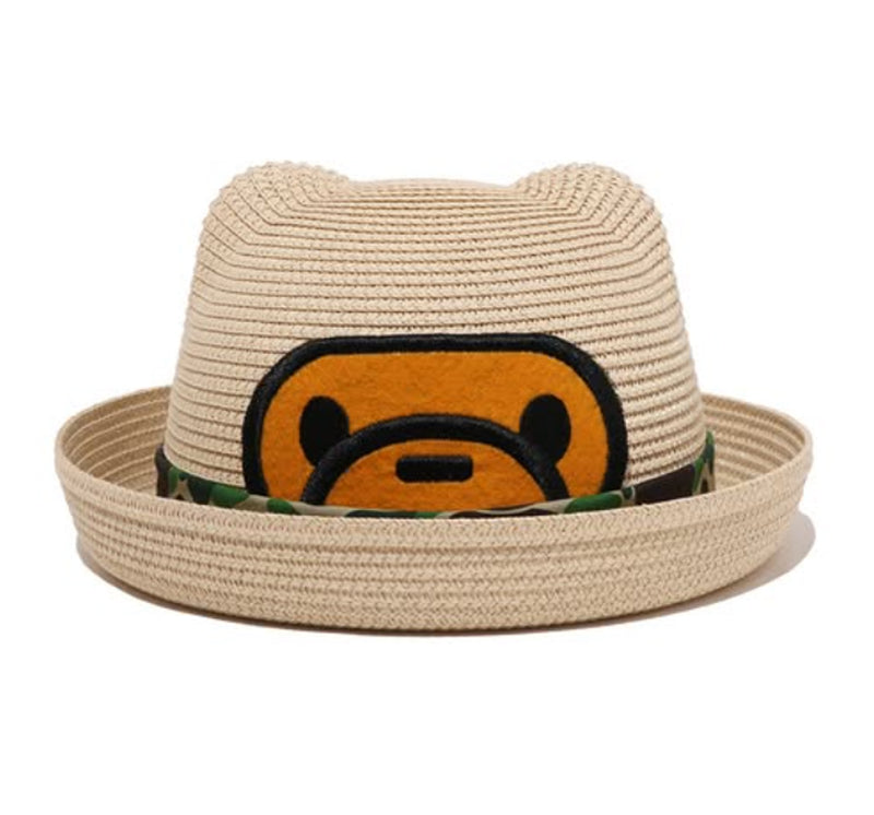 A BATHING APE BAPE KIDS ABC CAMO MILO FACE BLADE HAT