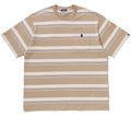 A BATHING APE STRIPE ONE POINT RELAXED FIT POCKET TEE