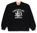 A BATHING APE BAPE LOGO REVERSIBLE LOOSE FIT CREWNECK SWEAT SHIRT