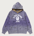 A BATHING APE DESTROY LAYERED RELAXED FIT ZIP HOODIE