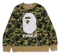A BATHING APE ABC CAMO BY BATHING APE CREWNECK SWEAT SHIRT