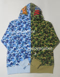 A BATHING APE ABC CAMO SEPARATE SHARK FULL ZIP HOODIE