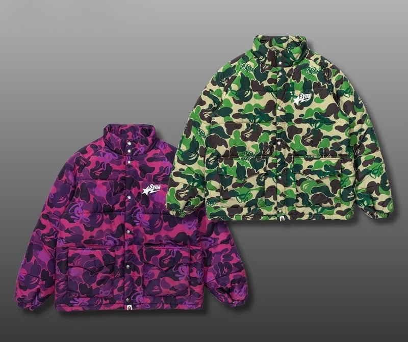 A BATHING APE BAPE x SPOTIFY BY CENTRAL CEE CAMO PUFFER JACKET