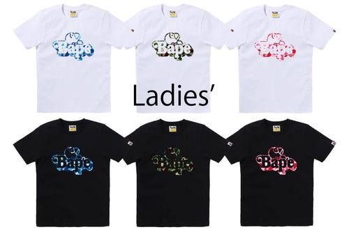 A BATHING APE Ladies' ABC CAMO MILO ON BAPE TEE