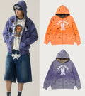 A BATHING APE DESTROY LAYERED RELAXED FIT ZIP HOODIE
