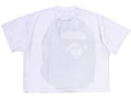 A BATHING APE WATER PRINT APE HEAD MESH RELAXED FIT TEE