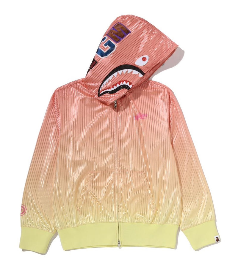 A BATHING APE Ladies' DIP DYE SHARK FULL ZIP HOODIE