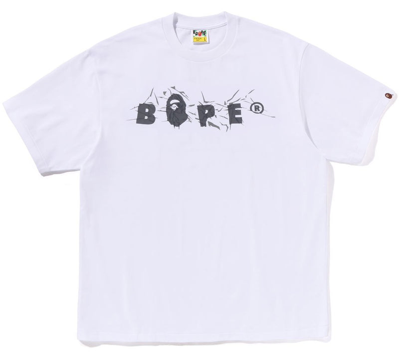 A BATHING APE WRINKLE BAPE LOGO RELAXED TEE