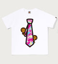 A BATHING APE BAPE KIDS STA CAMO MILO NECK TIE TEE