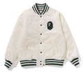 A BATHING APE TONAL SOLID CAMO PADDED VARSITY JACKET