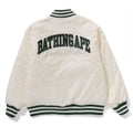 A BATHING APE TONAL SOLID CAMO PADDED VARSITY JACKET