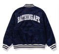 A BATHING APE TONAL SOLID CAMO PADDED VARSITY JACKET
