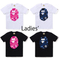 A BATHING APE Ladies' COLOR CAMO BIG APE HEAD TEE