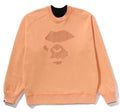A BATHING APE BAPE LOGO REVERSIBLE LOOSE FIT CREWNECK SWEAT SHIRT