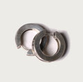 A BATHING APE BAPE BLACK ITEM #10 MAD FACE EAR RING WITH STONE