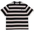 A BATHING APE STRIPE ONE POINT RELAXED FIT POCKET TEE