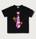 A BATHING APE BAPE KIDS STA CAMO MILO NECK TIE TEE