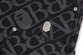 A BATHING APE METAL ONE POINT DOUBLE KNEE DENIM WORK PANTS