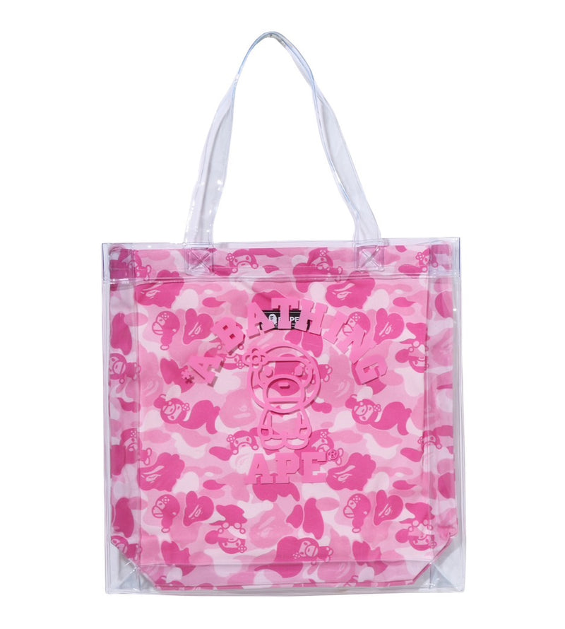 A BATHING APE Ladies' BABY LISA ABC CAMO PVC BAG