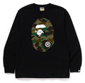 A BATHING APE 1ST CAMO BIG APE HEAD L/S TEE