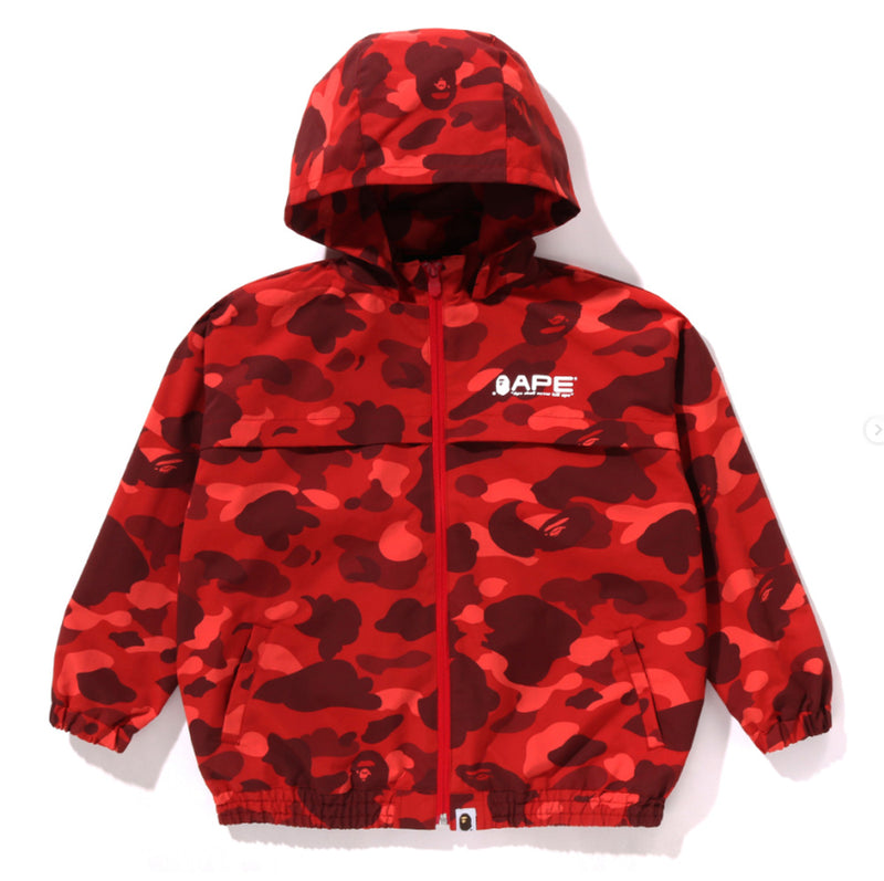 A BATHING APE BAPE KIDS COLOR CAMO BAPE HOODIE JACKET (LOOSE FIT)