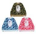 A BATHING APE ABC CAMO BY BATHING APE CREWNECK SWEAT SHIRT
