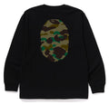 A BATHING APE 1ST CAMO BIG APE HEAD L/S TEE