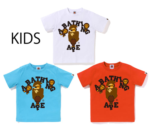 A BATHING APE BAPE KIDS COLLEGE MILO TEE