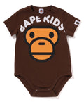 A BATHING APE BAPE KIDS BABY MILO FACE BODYSUIT