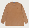 A BATHING APE GARMENT DYED ONE POINT RELAXED FIT LS TEE